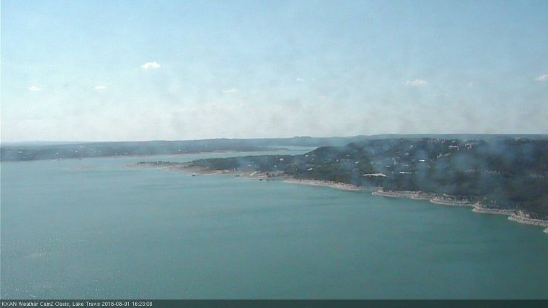 Lake Travis webcam, August 1, 2018 3:25 PM CT