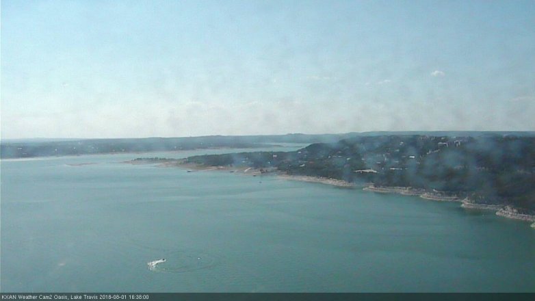 Lake Travis webcam, August 1, 2018 3:40 PM CT