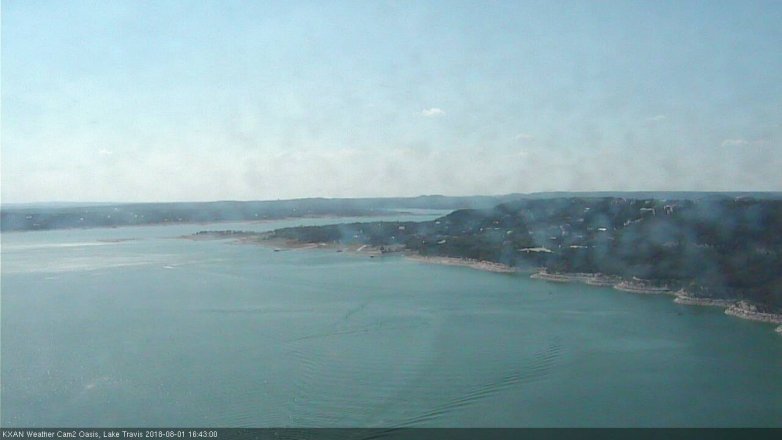 Lake Travis webcam, August 1, 2018 3:45 PM CT