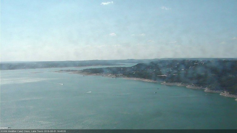Lake Travis webcam, August 1, 2018 3:50 PM CT