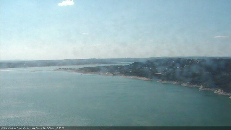 Lake Travis webcam, August 1, 2018 3:55 PM CT