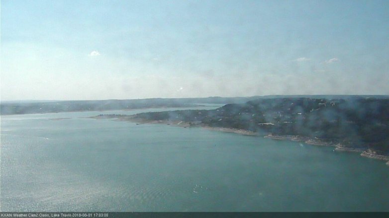 Lake Travis webcam, August 1, 2018 4:05 PM CT