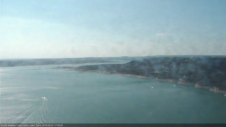 Lake Travis webcam, August 1, 2018 4:10 PM CT