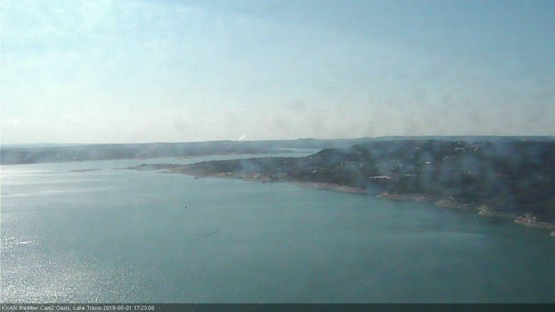 Lake Travis webcam, August 1, 2018 4:25 PM CT