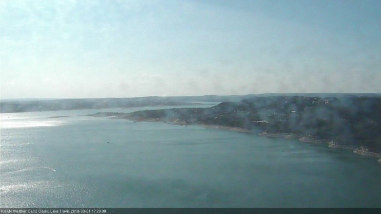 Lake Travis webcam, August 1, 2018 4:30 PM CT