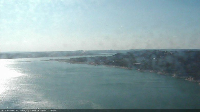 Lake Travis webcam, August 1, 2018 4:40 PM CT