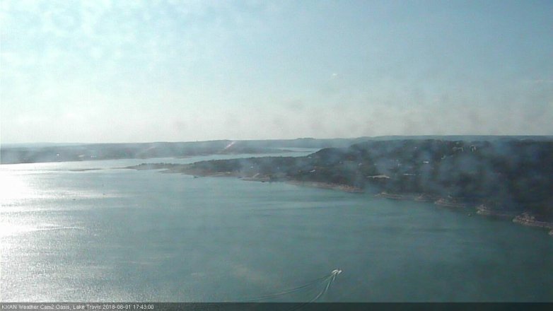 Lake Travis webcam, August 1, 2018 4:45 PM CT
