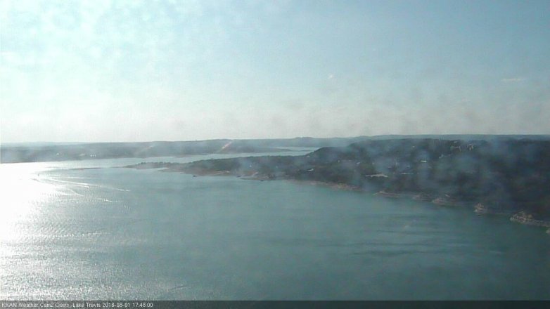 Lake Travis webcam, August 1, 2018 4:50 PM CT