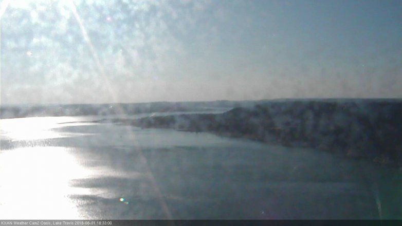 Lake Travis webcam, August 1, 2018 5:35 PM CT