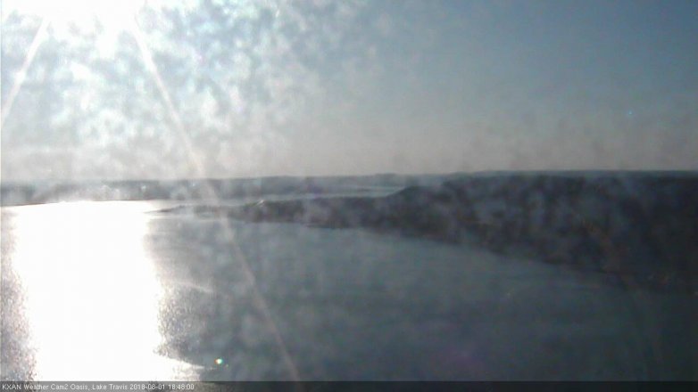 Lake Travis webcam, August 1, 2018 5:50 PM CT