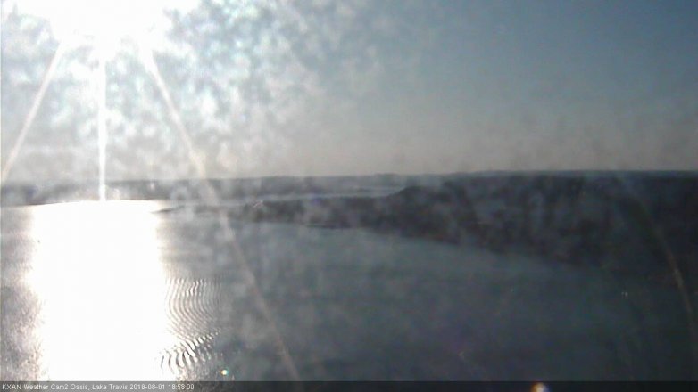 Lake Travis webcam, August 1, 2018 6:00 PM CT