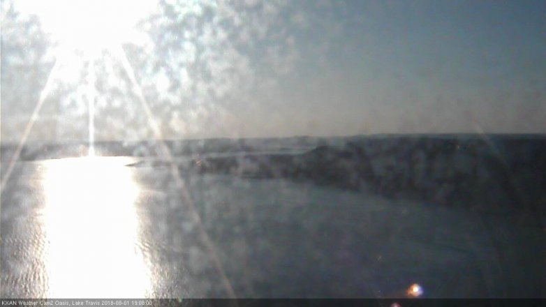 Lake Travis webcam, August 1, 2018 6:10 PM CT