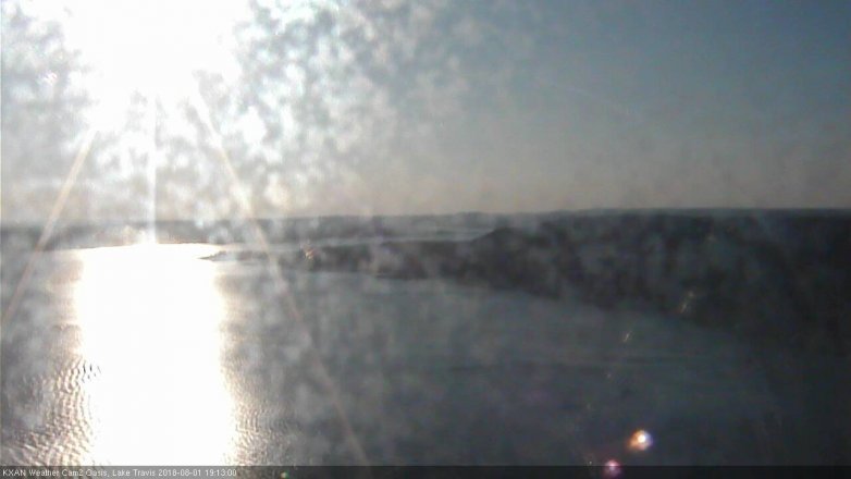 Lake Travis webcam, August 1, 2018 6:15 PM CT