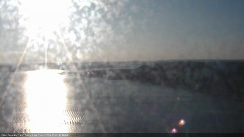 Lake Travis webcam, August 1, 2018 6:20 PM CT