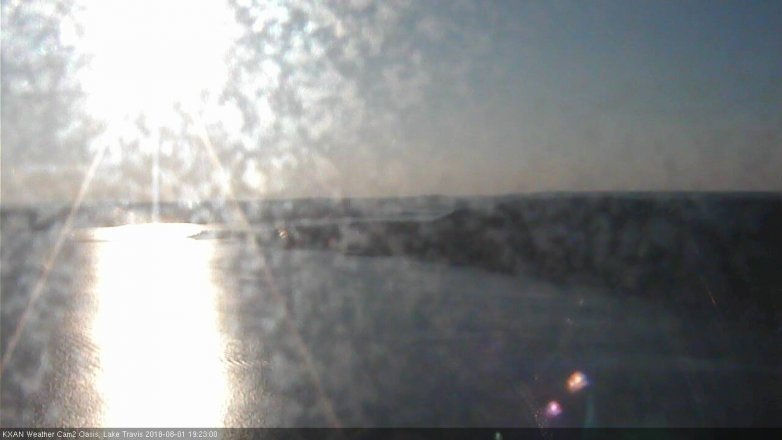 Lake Travis webcam, August 1, 2018 6:25 PM CT