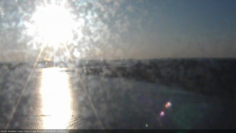 Lake Travis webcam, August 1, 2018 6:40 PM CT