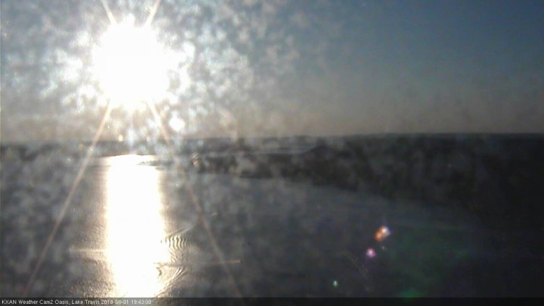 Lake Travis webcam, August 1, 2018 6:45 PM CT