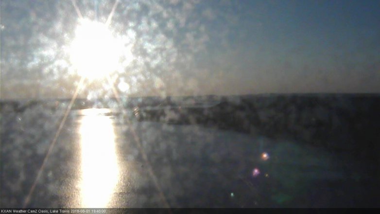 Lake Travis webcam, August 1, 2018 6:50 PM CT
