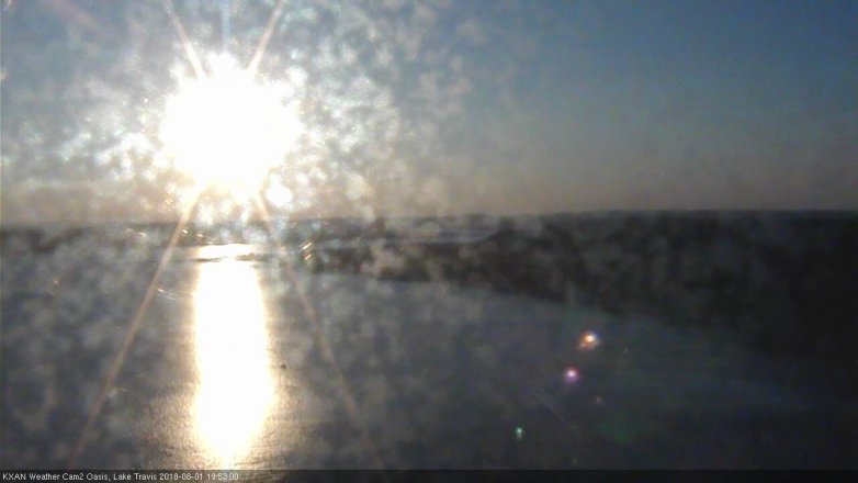 Lake Travis webcam, August 1, 2018 6:55 PM CT