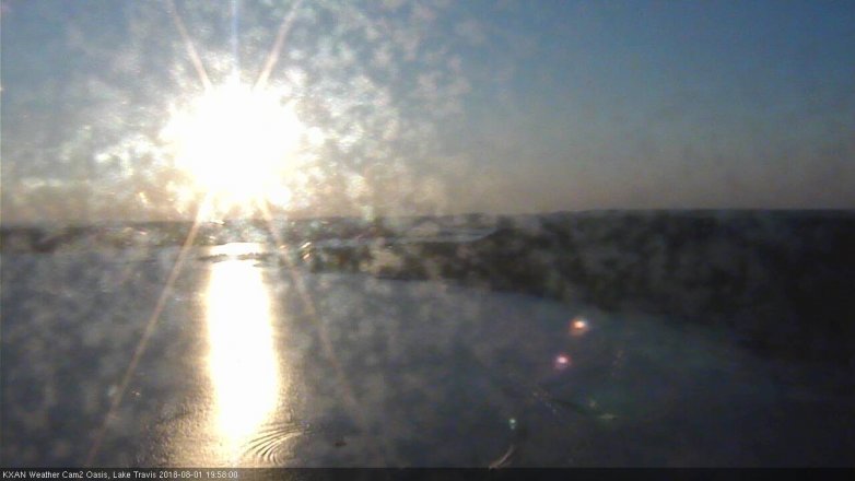 Lake Travis webcam, August 1, 2018 7:00 PM CT