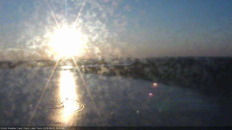 Lake Travis webcam, August 1, 2018 7:05 PM CT