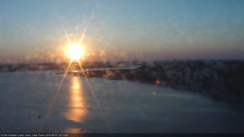 Lake Travis webcam, August 1, 2018 7:15 PM CT
