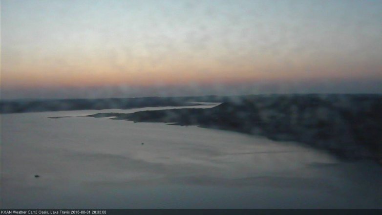 Lake Travis webcam, August 1, 2018 7:35 PM CT