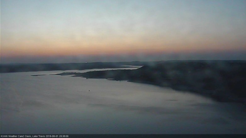 Lake Travis webcam, August 1, 2018 7:40 PM CT