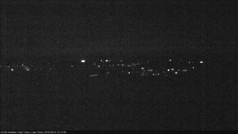 Lake Travis webcam, August 1, 2018 8:30 PM CT