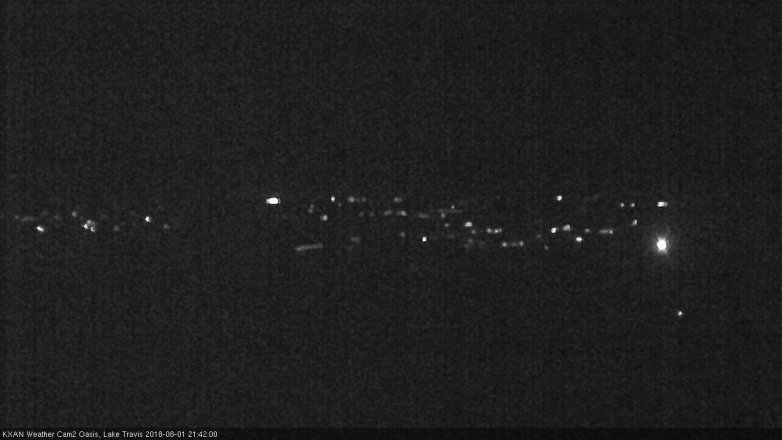 Lake Travis webcam, August 1, 2018 8:45 PM CT