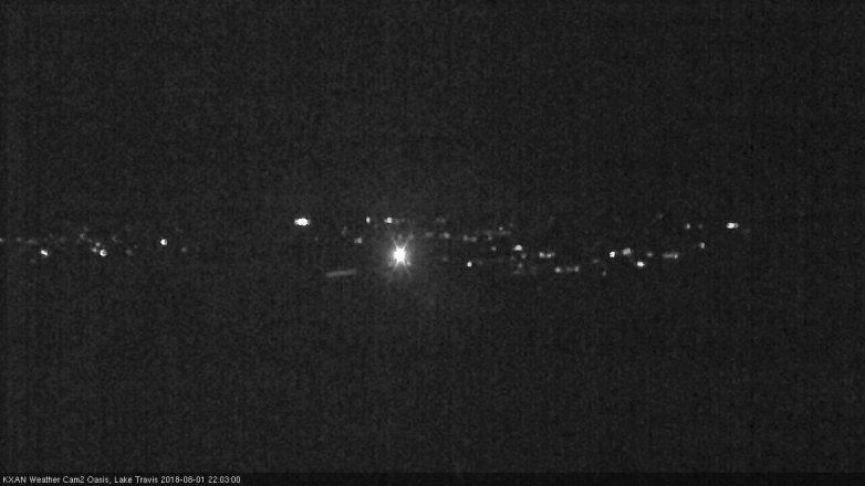 Lake Travis webcam, August 1, 2018 9:05 PM CT