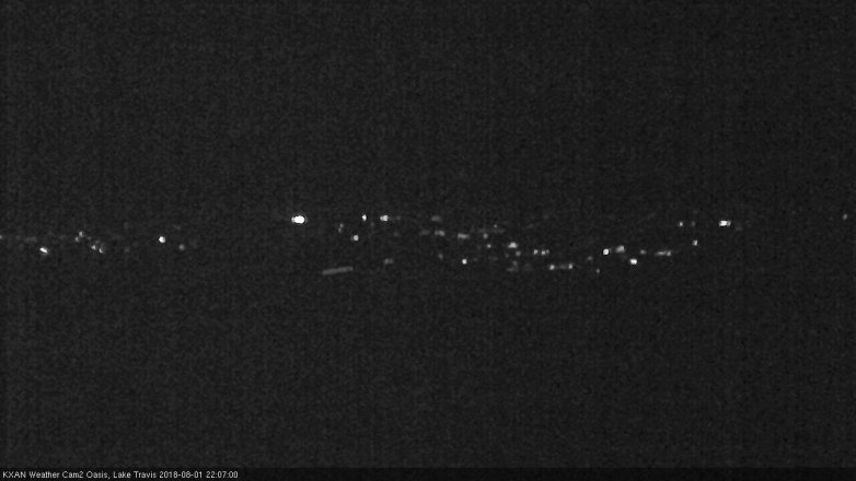 Lake Travis webcam, August 1, 2018 9:10 PM CT
