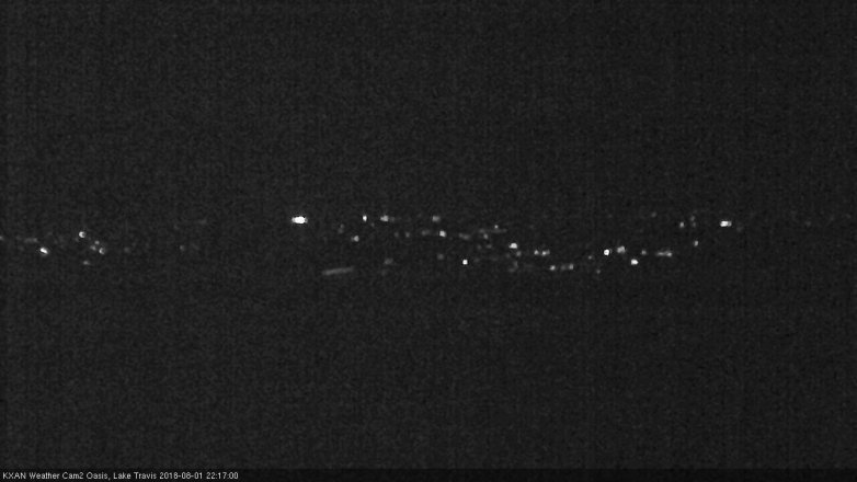 Lake Travis webcam, August 1, 2018 9:20 PM CT