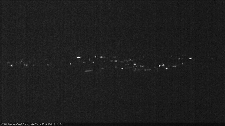 Lake Travis webcam, August 1, 2018 9:25 PM CT