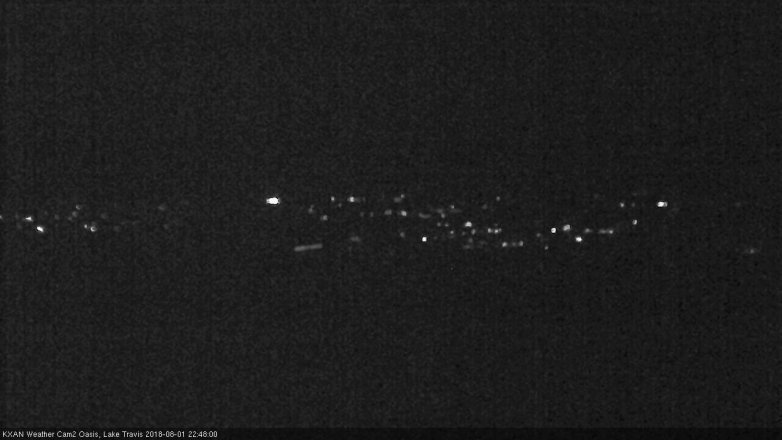 Lake Travis webcam, August 1, 2018 9:50 PM CT