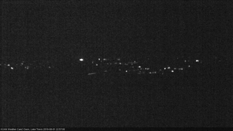 Lake Travis webcam, August 1, 2018 10:00 PM CT