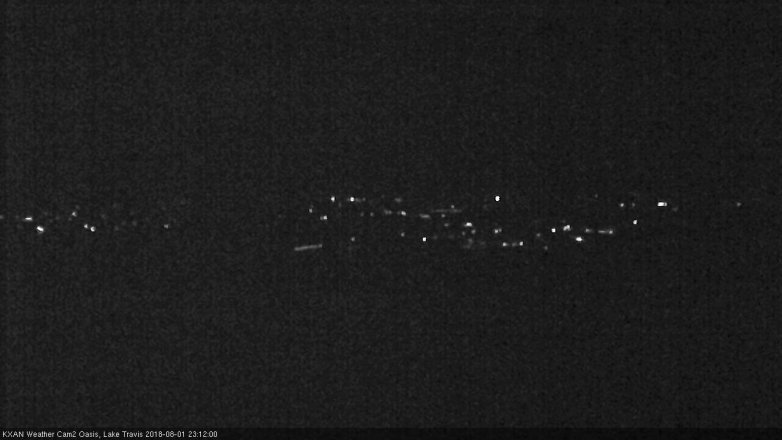 Lake Travis webcam, August 1, 2018 10:15 PM CT