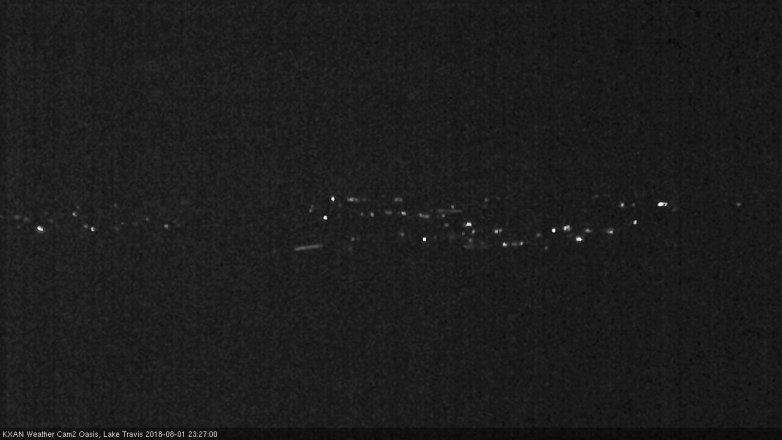 Lake Travis webcam, August 1, 2018 10:30 PM CT