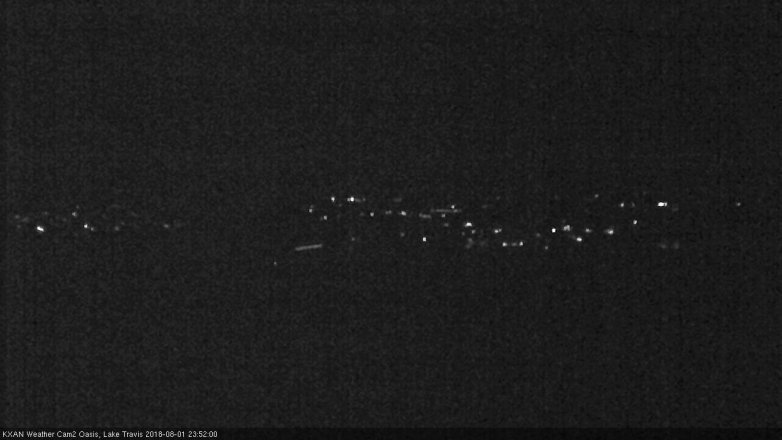Lake Travis webcam, August 1, 2018 10:55 PM CT