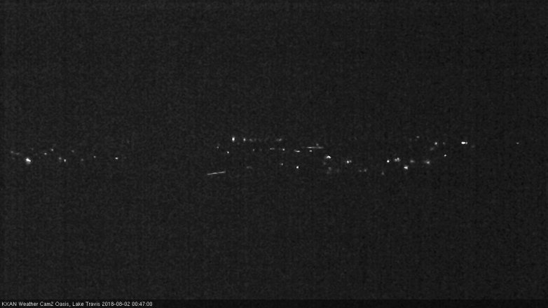 Lake Travis webcam, August 1, 2018 11:50 PM CT