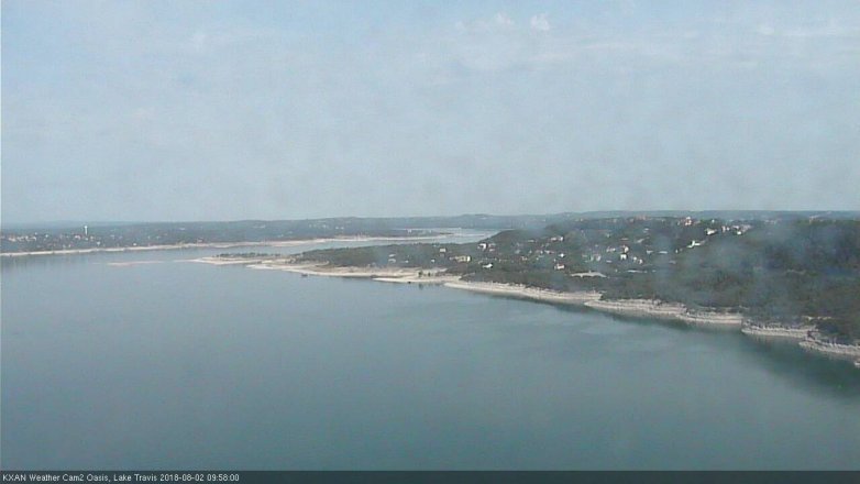 Lake Travis webcam, August 2, 2018 9:00 AM CT