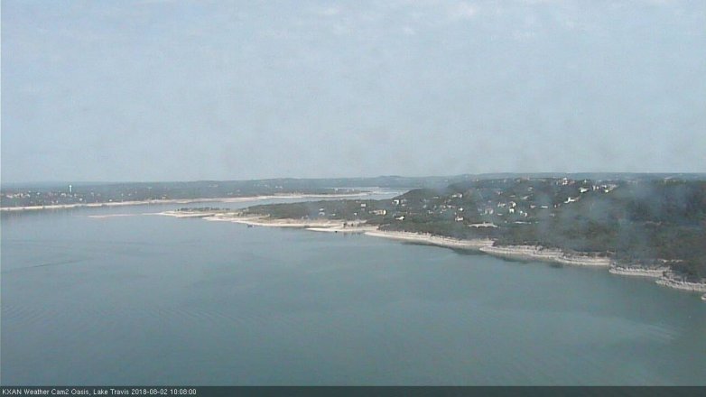 Lake Travis webcam, August 2, 2018 9:10 AM CT