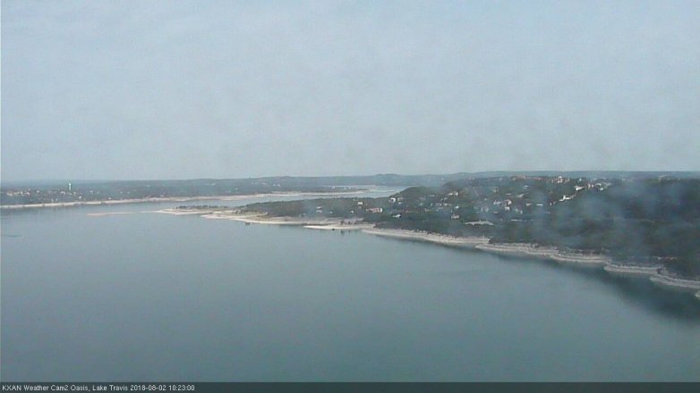 Lake Travis webcam, August 2, 2018 9:25 AM CT
