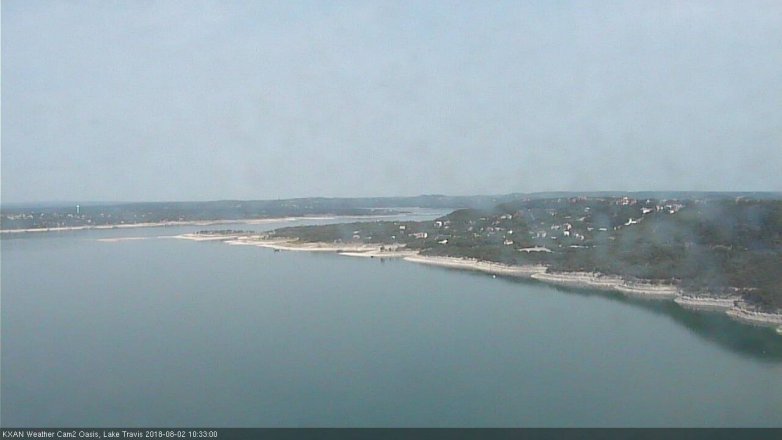 Lake Travis webcam, August 2, 2018 9:35 AM CT