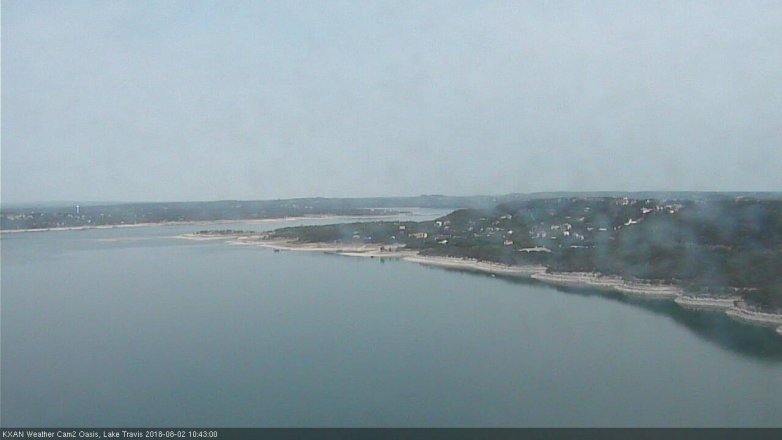 Lake Travis webcam, August 2, 2018 9:45 AM CT