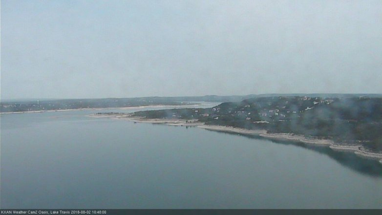 Lake Travis webcam, August 2, 2018 9:50 AM CT