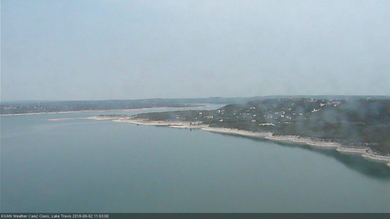 Lake Travis webcam, August 2, 2018 10:05 AM CT