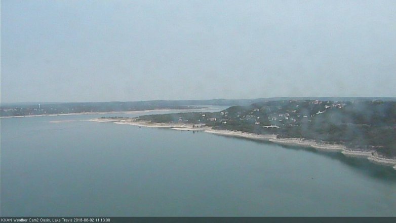 Lake Travis webcam, August 2, 2018 10:15 AM CT