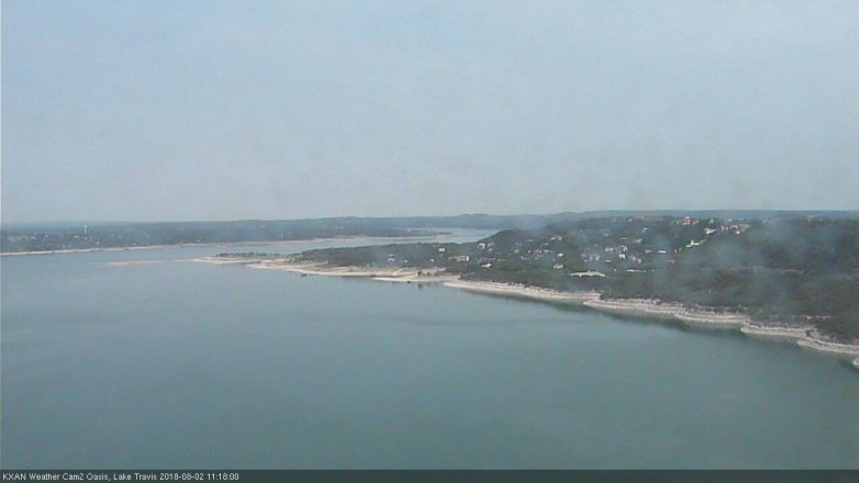 Lake Travis webcam, August 2, 2018 10:20 AM CT