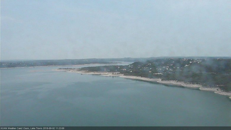 Lake Travis webcam, August 2, 2018 10:25 AM CT